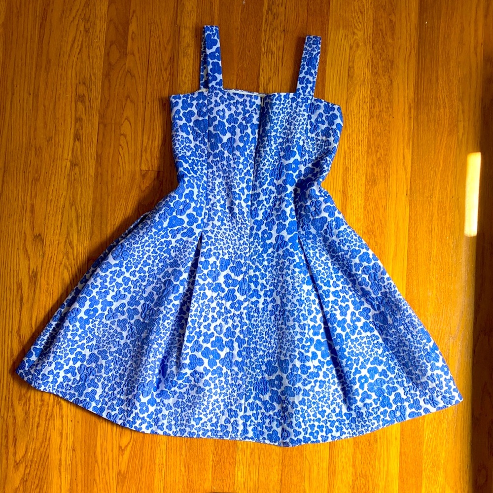 Blue Floral Mini Dress - Picture 4 of 6